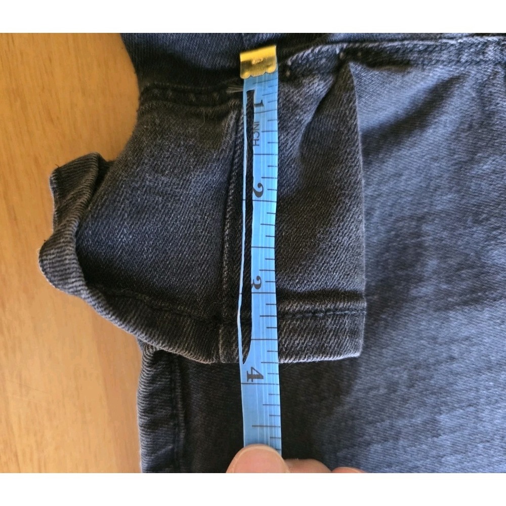 Loft Outlet Womens Size 16 Black Gray Denim Shorts 4 Inch Inseam Stretch Cotton - Picture 7 of 10